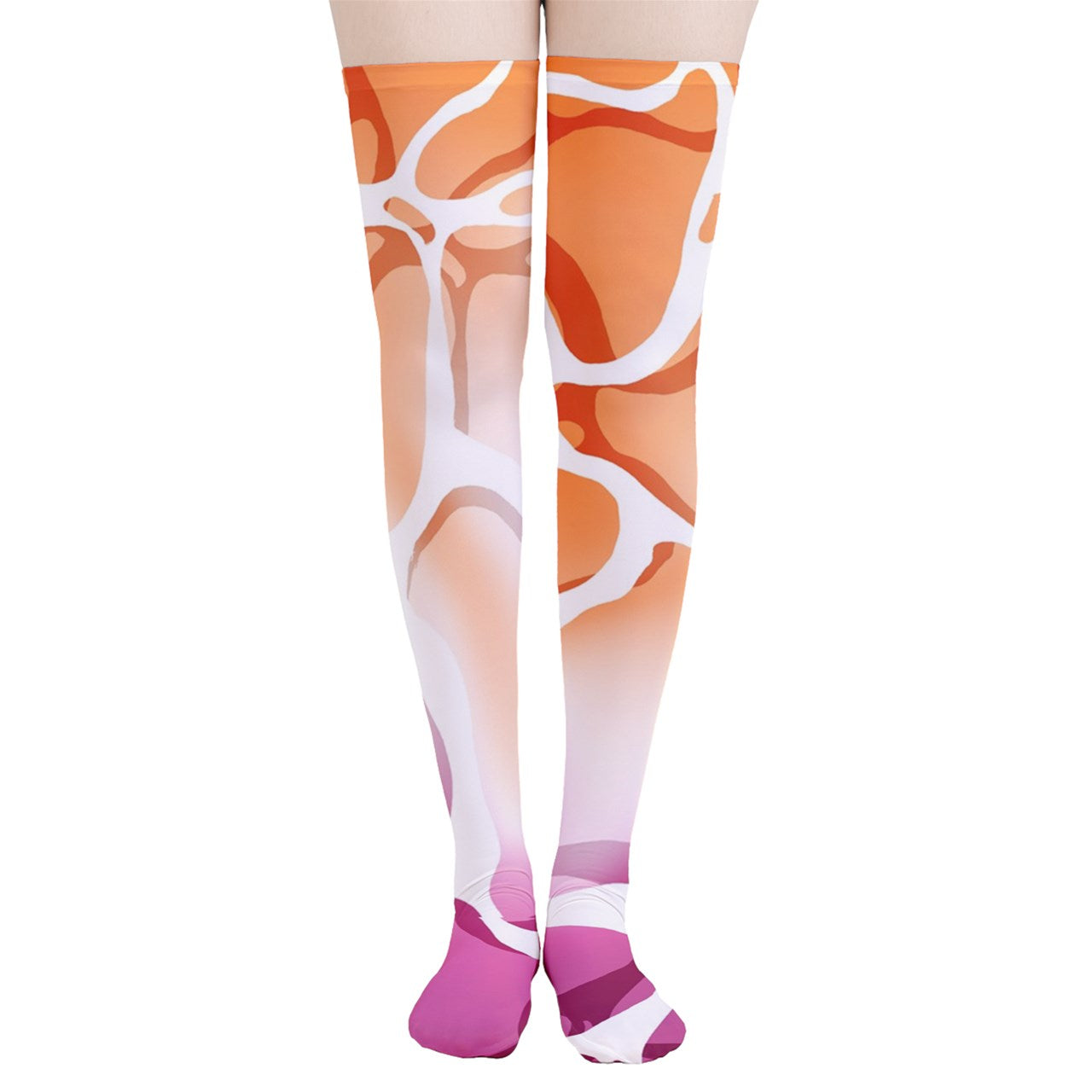 Sapphic Beach Waves Thigh High Socks