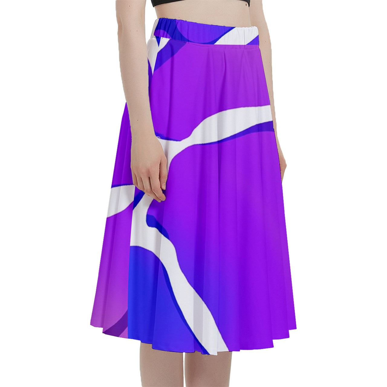 Bi Beach Waves A-Line Skirt with Pockets