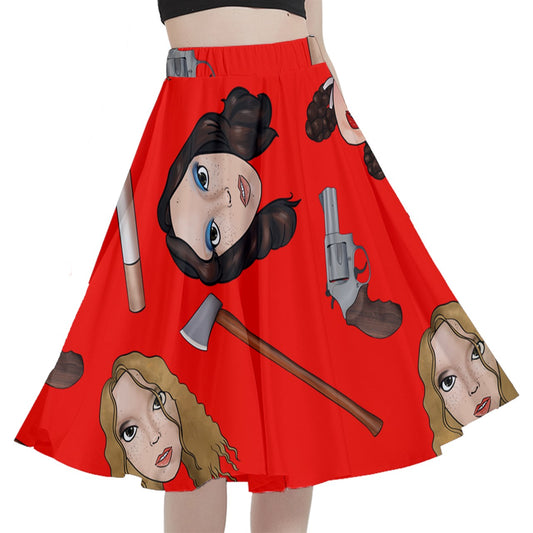 Killer Queen A-Line Skirt with Pockets