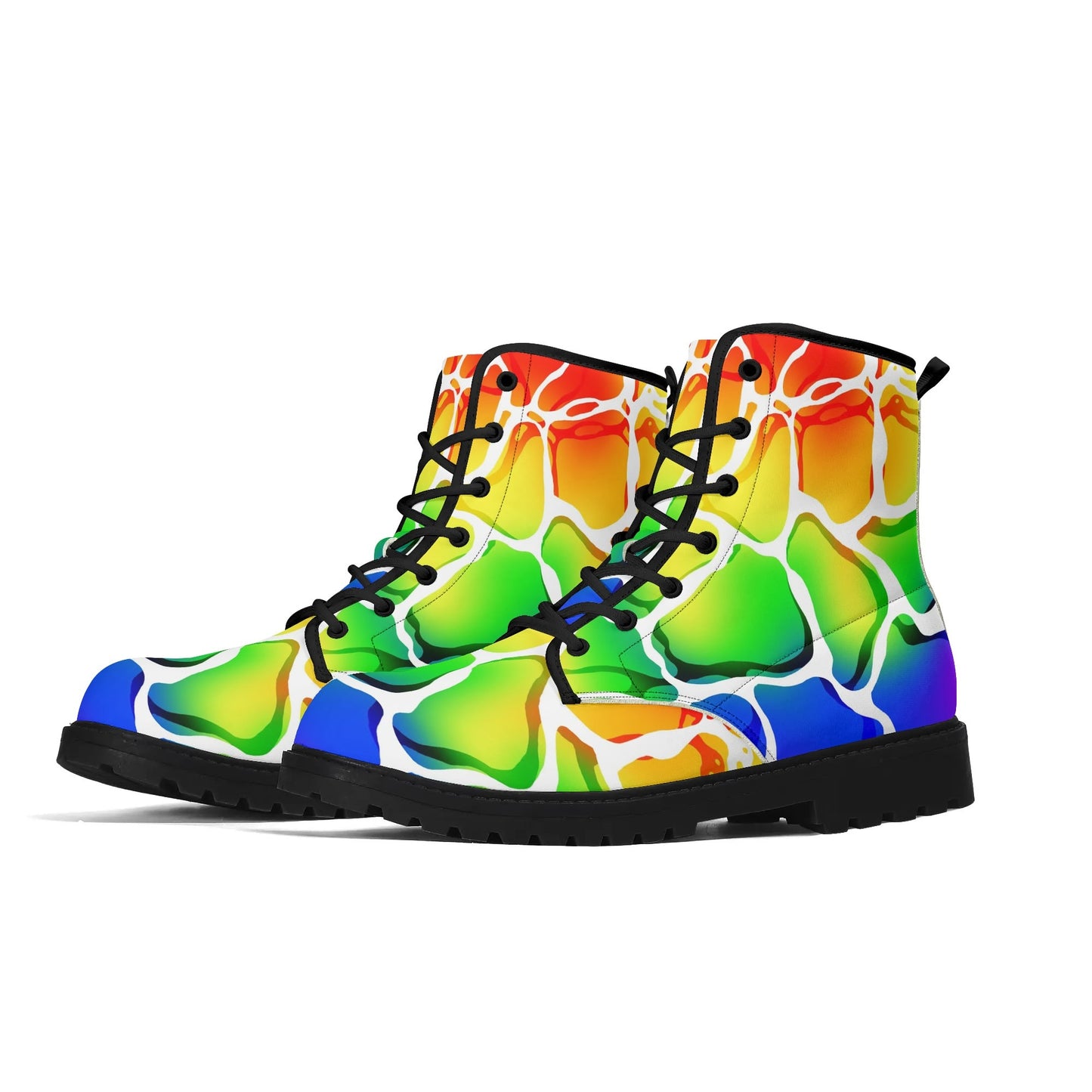 Rainbow Beach Water Vegan Leather Boots (Men's Sizes)