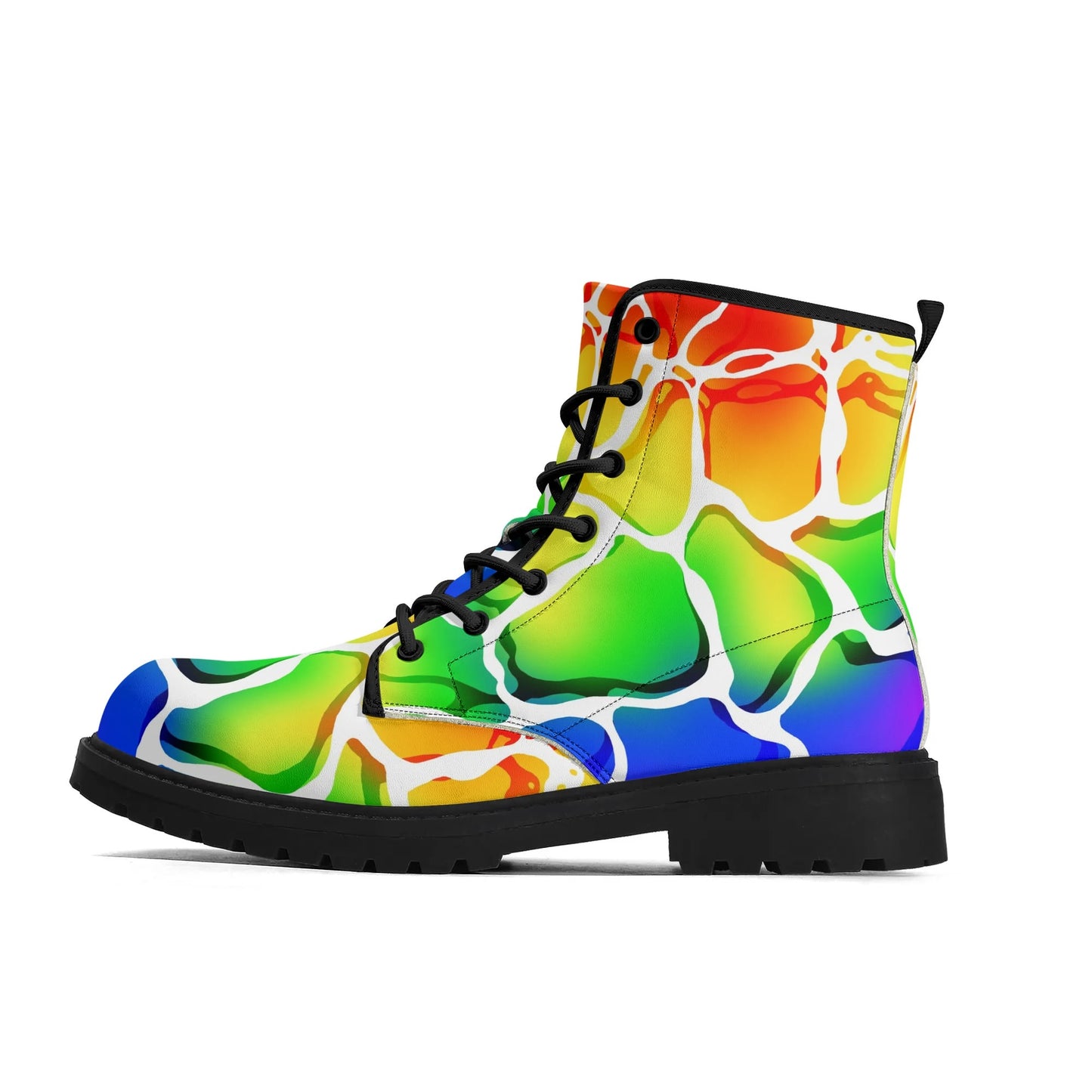 Rainbow Beach Water Vegan Leather Boots (Men's Sizes)