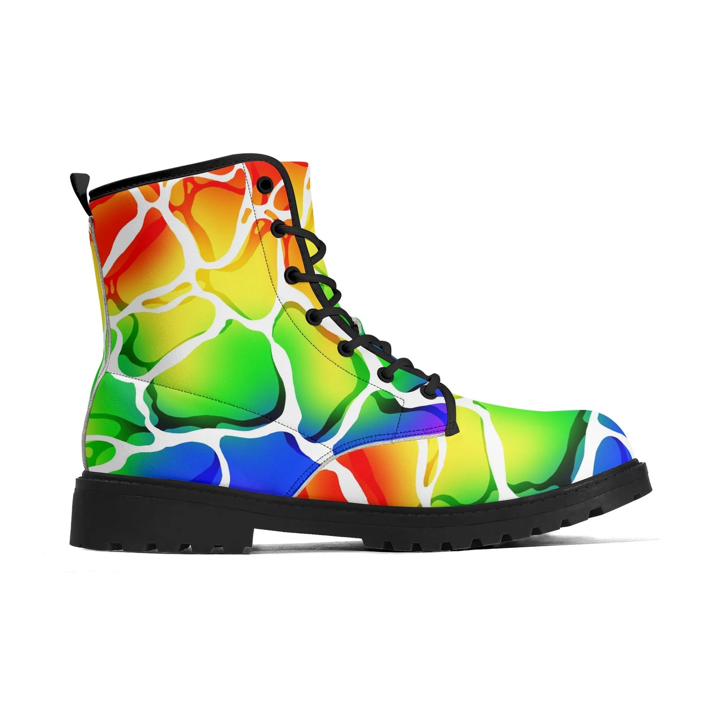 Rainbow Beach Water Vegan Leather Boots (Men's Sizes)