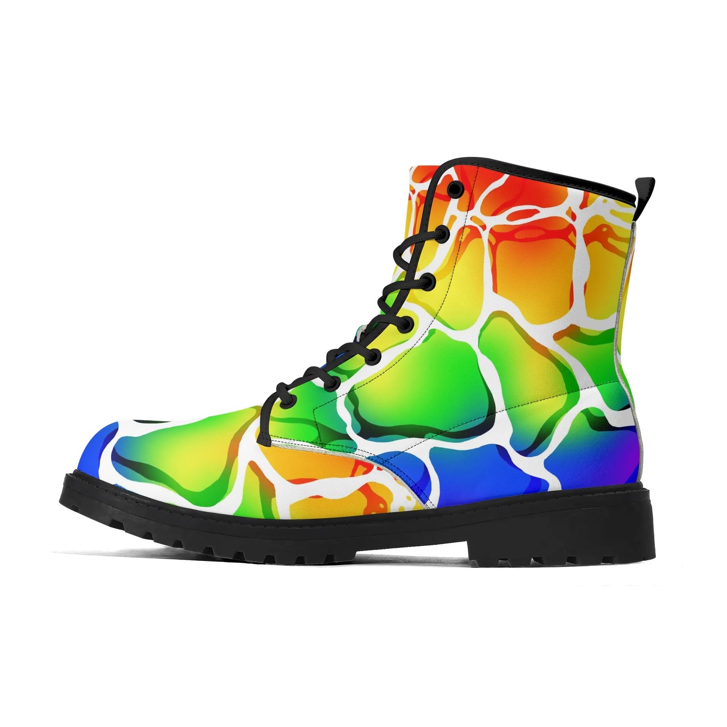 Rainbow Beach Water Vegan Leather Boots (Men's Sizes)