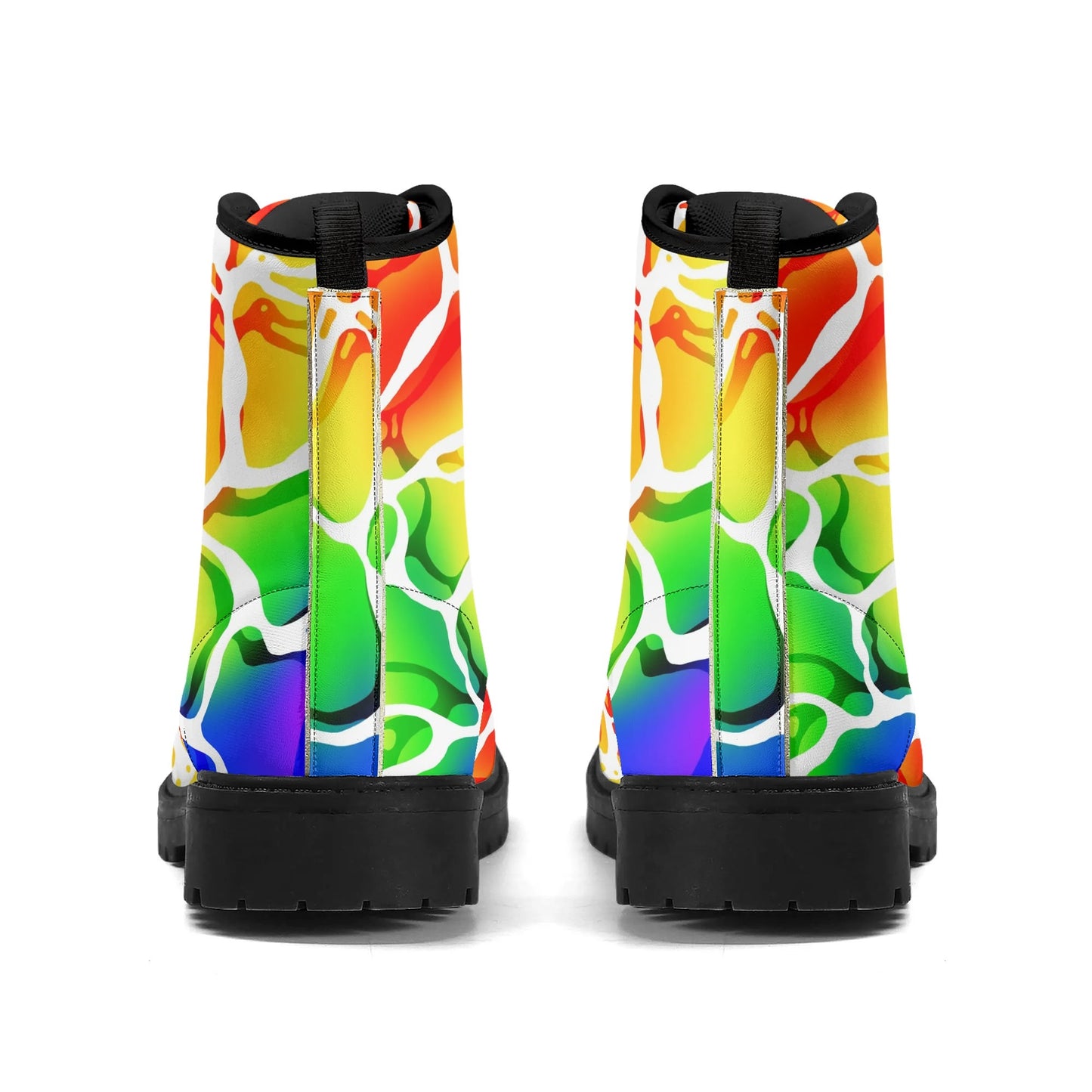 Rainbow Beach Water Vegan Leather Boots (Men's Sizes)