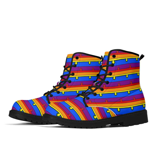 FLUX Rainbow Vegan Leather Boots (Men's Sizes)