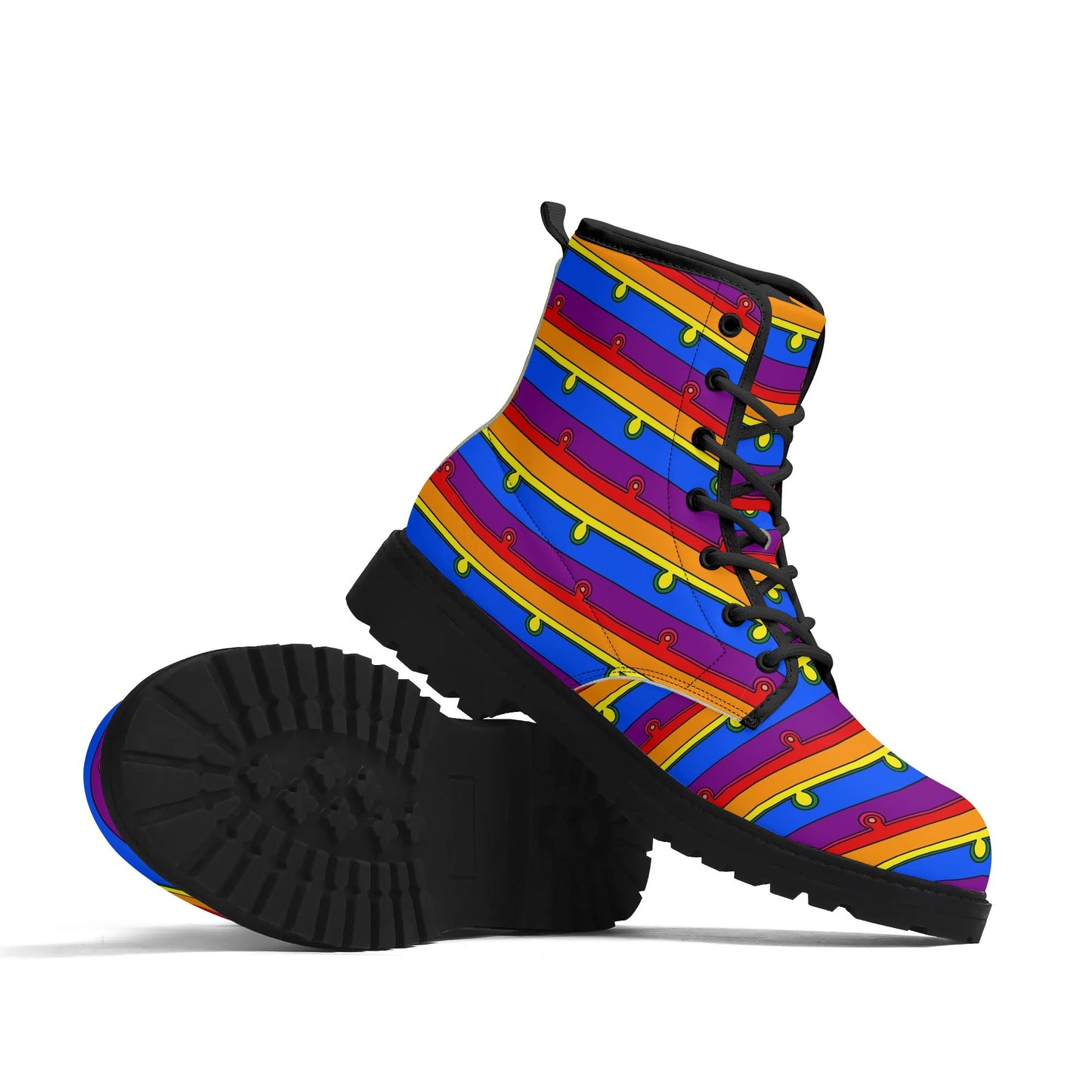 FLUX Rainbow Vegan Leather Boots (Women's Sizes)