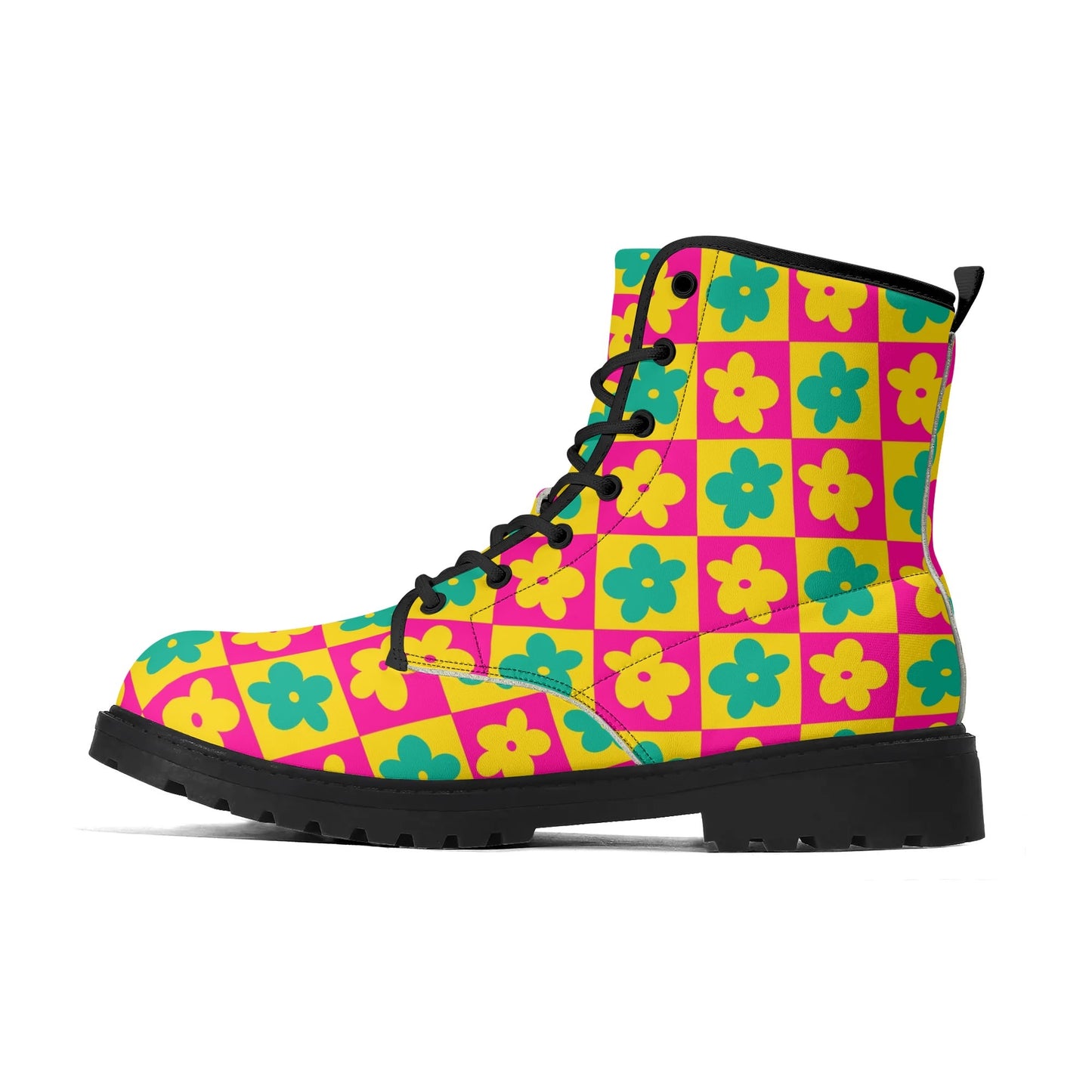 Flower Power Vegan Leather Boots (Men's Sizes)