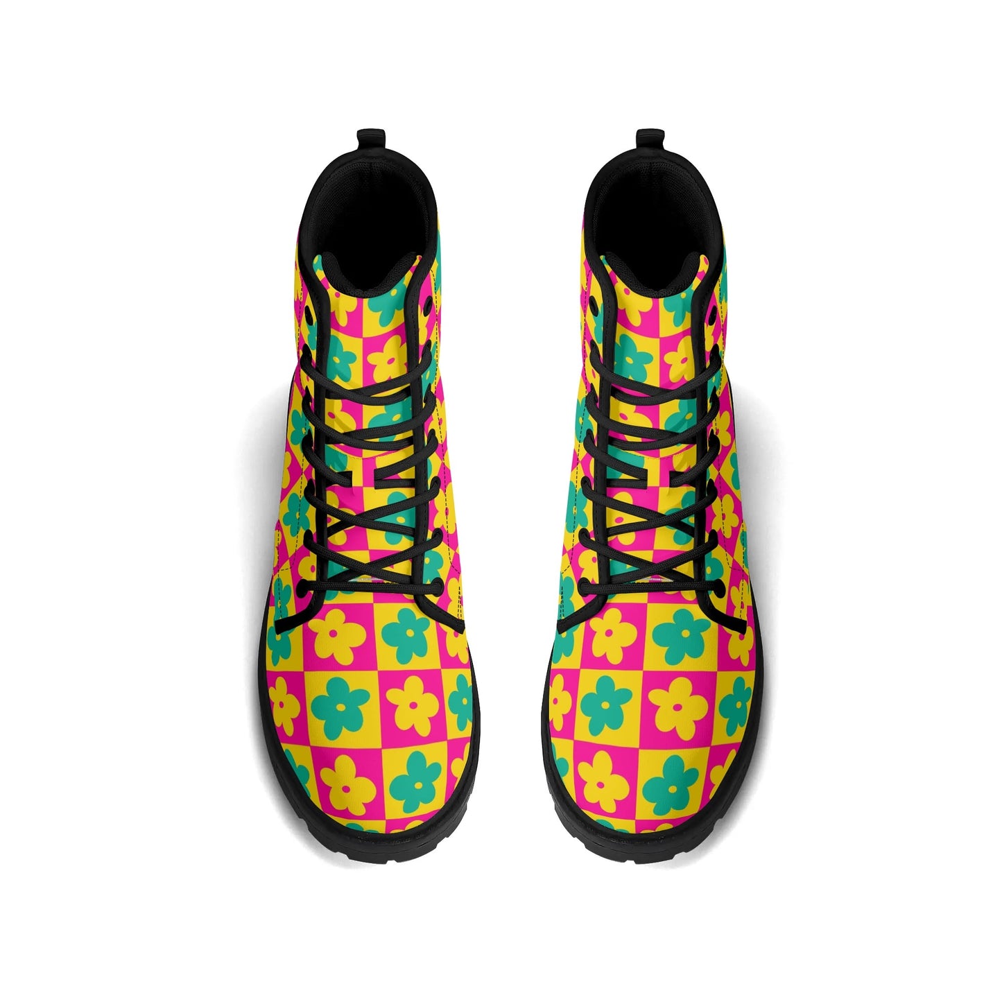 Flower Power Vegan Leather Boots (Men's Sizes)