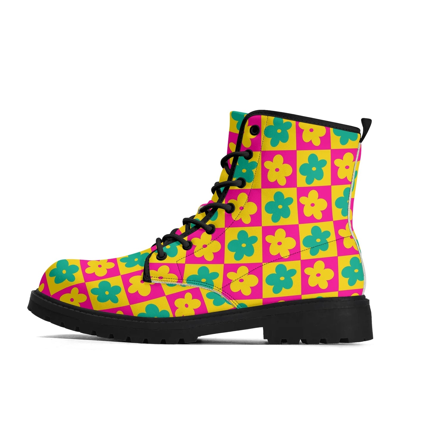 Flower Power Vegan Leather Boots (Women's Sizes)