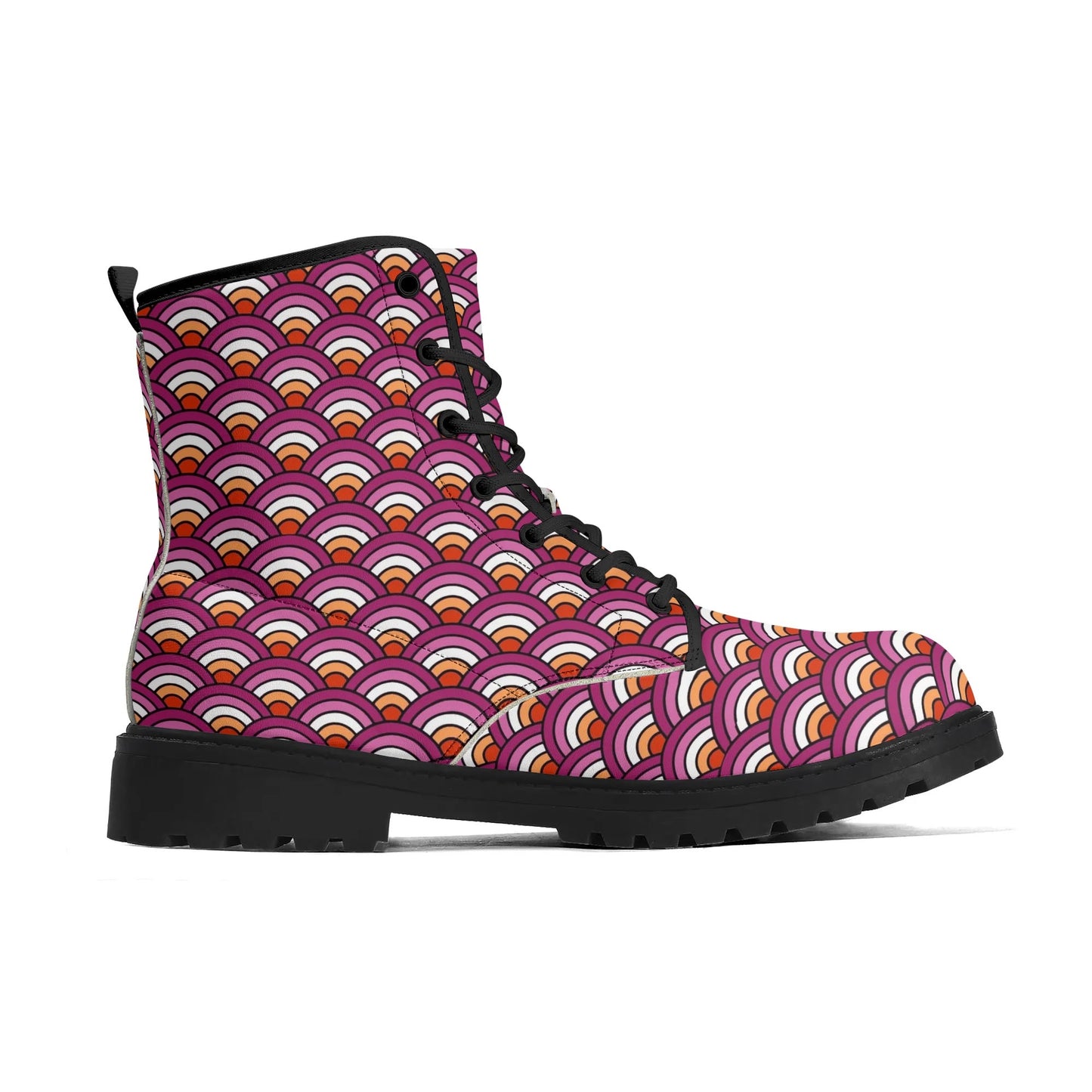 Vintage Wallpaper Sapphic Vegan Leather Boots (Women's Sizes)