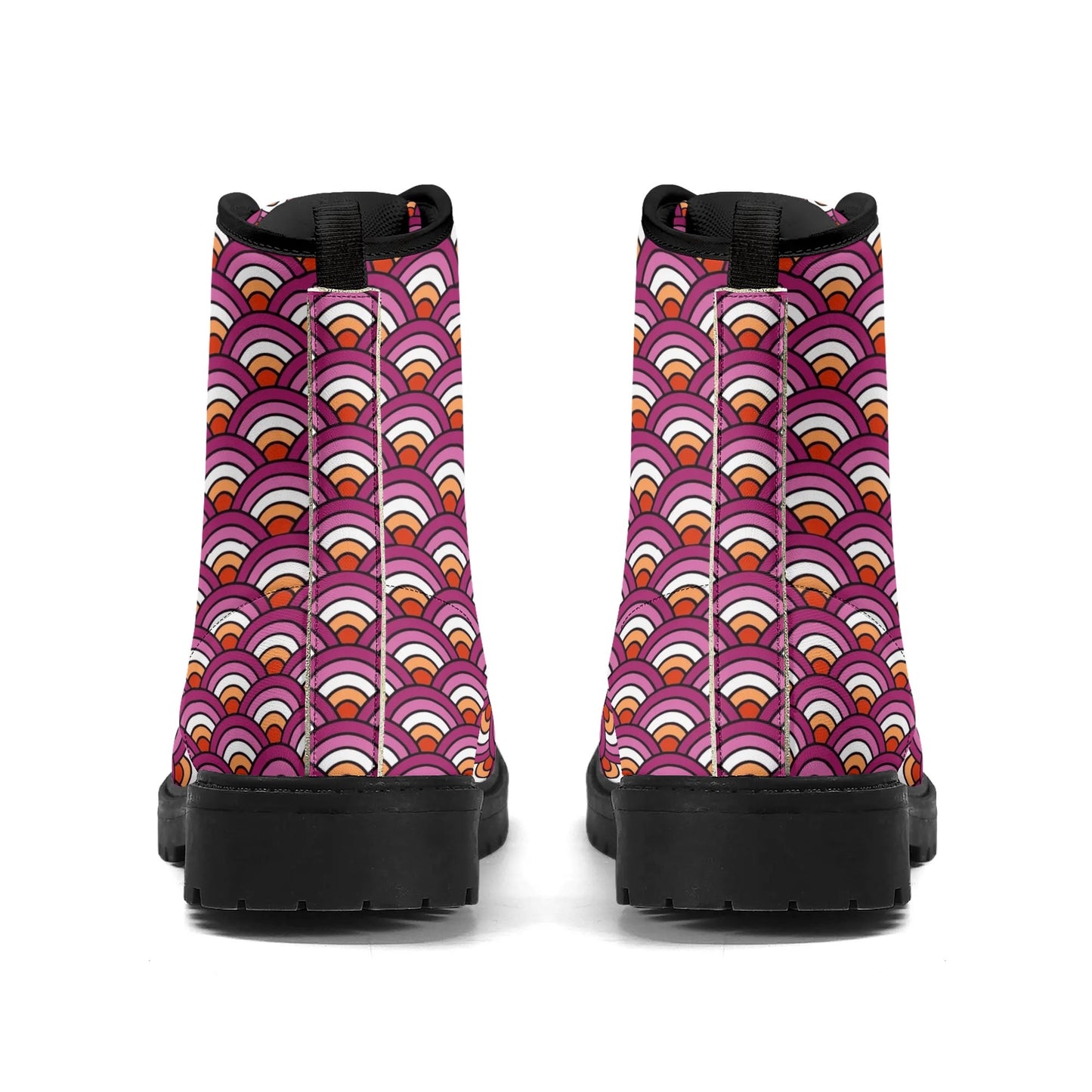 Vintage Wallpaper Sapphic Vegan Leather Boots (Women's Sizes)