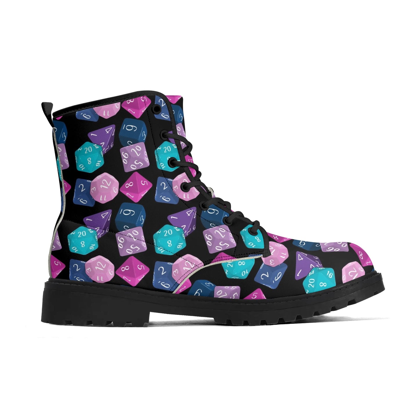 TTRPG Dice Vegan Leather Boots (Women's Sizes)