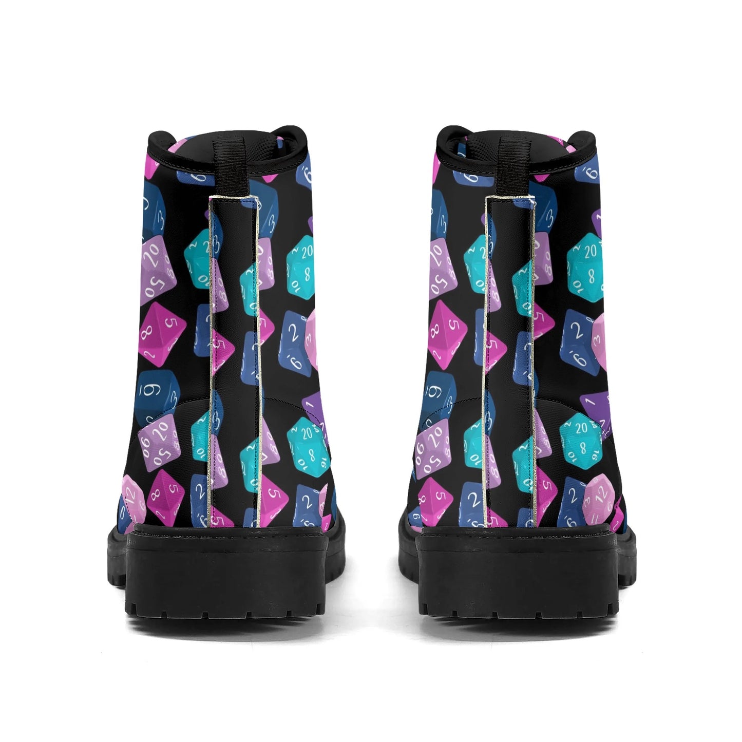 TTRPG Dice Vegan Leather Boots (Women's Sizes)