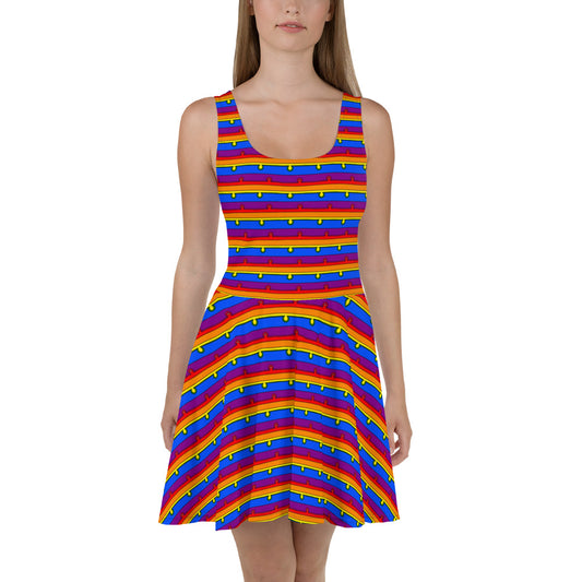 FLUX Rainbow Skater Dress