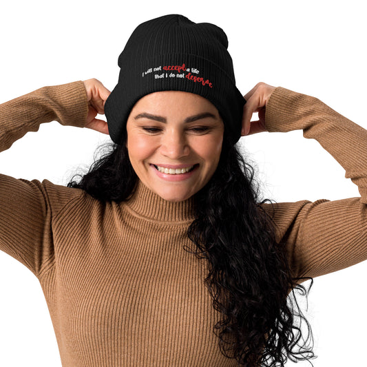 Maxine’s Mantra Ribbed Beanie